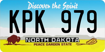 ND license plate KPK979