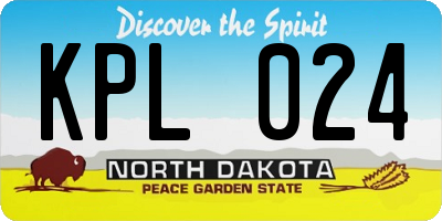 ND license plate KPL024