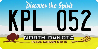 ND license plate KPL052