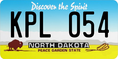 ND license plate KPL054