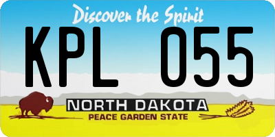ND license plate KPL055