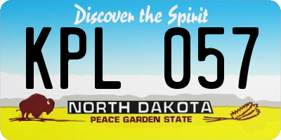 ND license plate KPL057