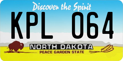 ND license plate KPL064