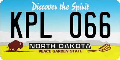 ND license plate KPL066