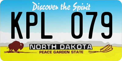 ND license plate KPL079