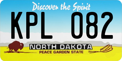 ND license plate KPL082