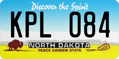 ND license plate KPL084
