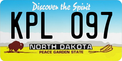 ND license plate KPL097