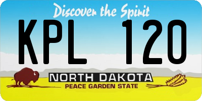ND license plate KPL120