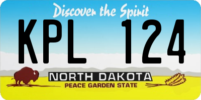 ND license plate KPL124