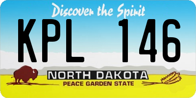 ND license plate KPL146