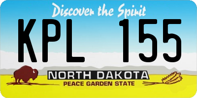 ND license plate KPL155