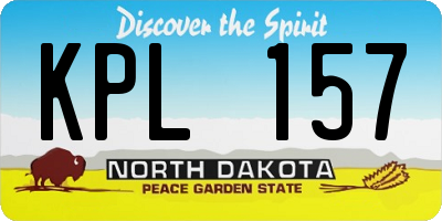 ND license plate KPL157