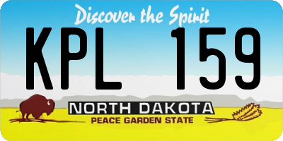 ND license plate KPL159