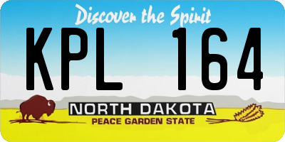 ND license plate KPL164