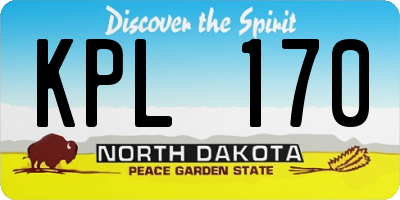ND license plate KPL170