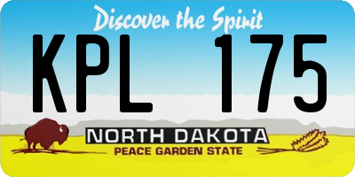 ND license plate KPL175