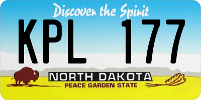ND license plate KPL177
