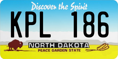 ND license plate KPL186