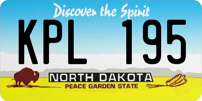 ND license plate KPL195