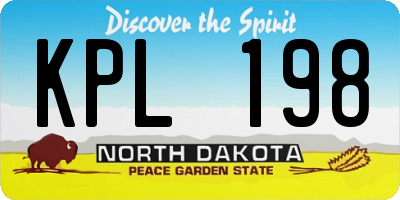 ND license plate KPL198