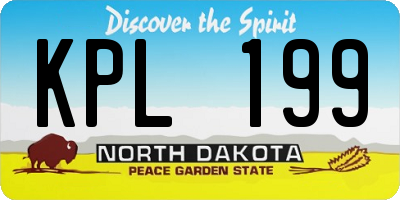 ND license plate KPL199