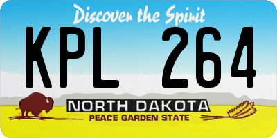 ND license plate KPL264