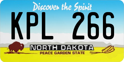 ND license plate KPL266