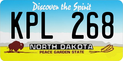 ND license plate KPL268