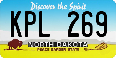 ND license plate KPL269
