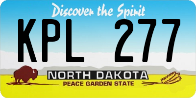 ND license plate KPL277