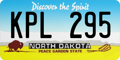 ND license plate KPL295