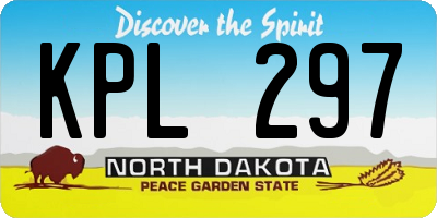 ND license plate KPL297