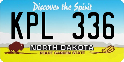 ND license plate KPL336