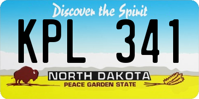 ND license plate KPL341