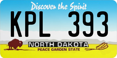 ND license plate KPL393