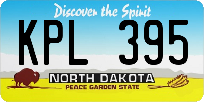 ND license plate KPL395