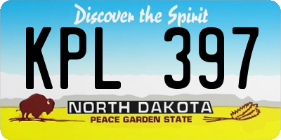ND license plate KPL397
