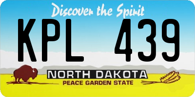 ND license plate KPL439