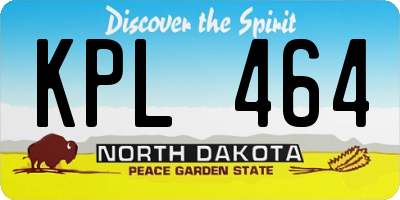 ND license plate KPL464