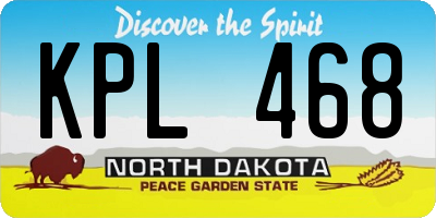 ND license plate KPL468