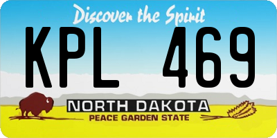 ND license plate KPL469