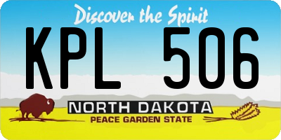 ND license plate KPL506
