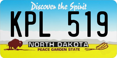 ND license plate KPL519