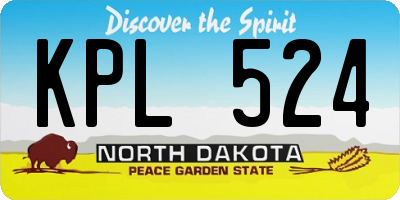 ND license plate KPL524