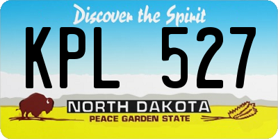 ND license plate KPL527