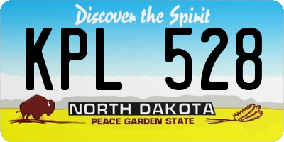 ND license plate KPL528