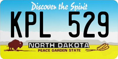 ND license plate KPL529
