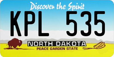 ND license plate KPL535