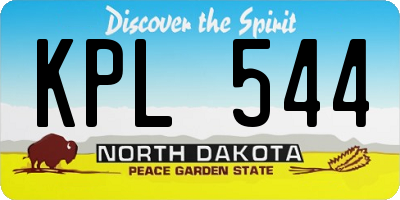 ND license plate KPL544